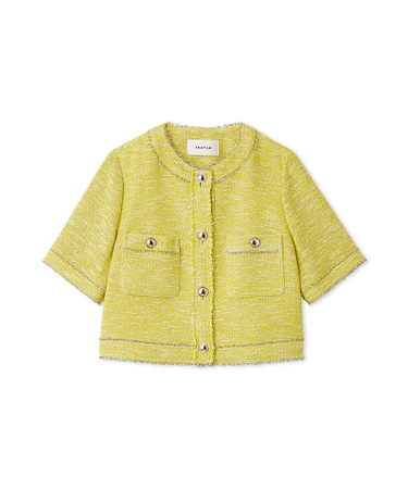 ツイードフリンジ半袖ジャケット