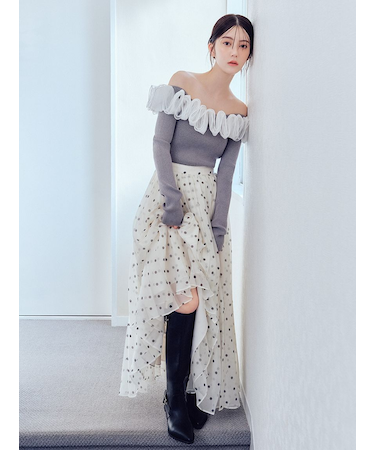 ダブルオーガンジースカート