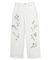 フラワーエンブロイダリーデニムパンツ