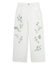 フラワーエンブロイダリーデニムパンツ