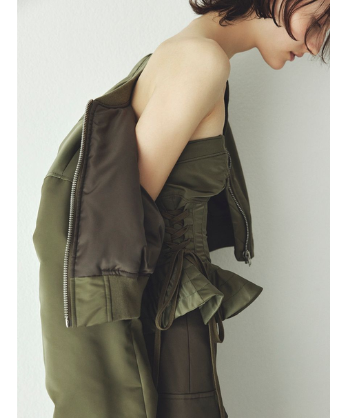 レースアップビスチェ／撥水