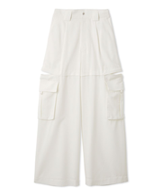 サイドファスナーカーゴパンツ／ウォッシャブル・防シワ・接触冷感