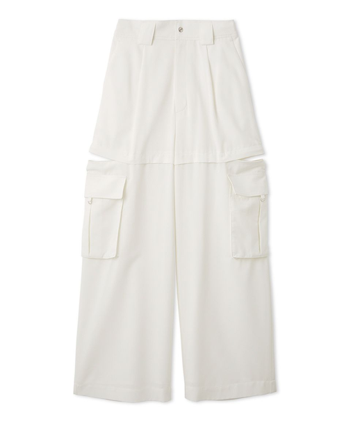サイドファスナーカーゴパンツ/ウォッシャブル・防シワ・接触冷感