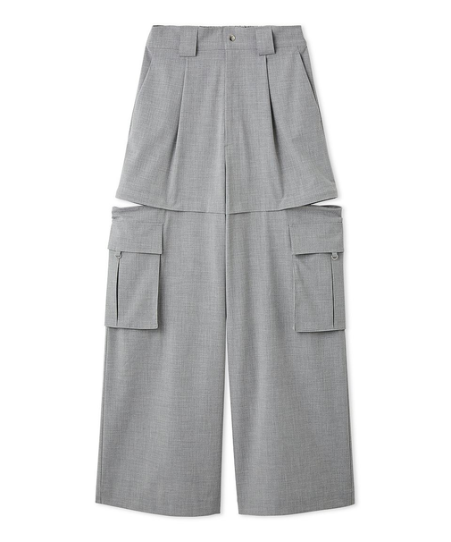 サイドファスナーカーゴパンツ/ウォッシャブル・防シワ・接触冷感