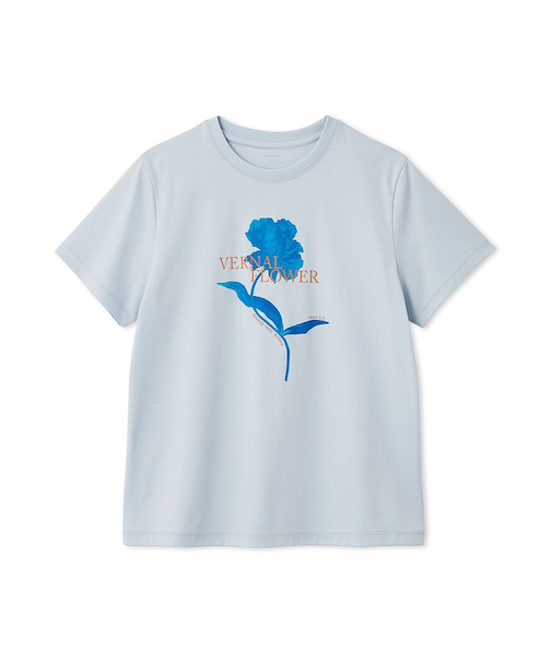 コンパクトフラワープリントTシャツ