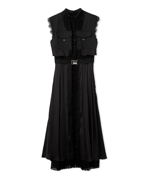 ミリタリーコンビプリーツワンピース