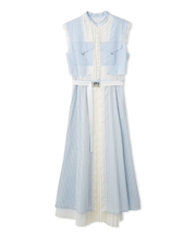 ミリタリーコンビプリーツワンピース