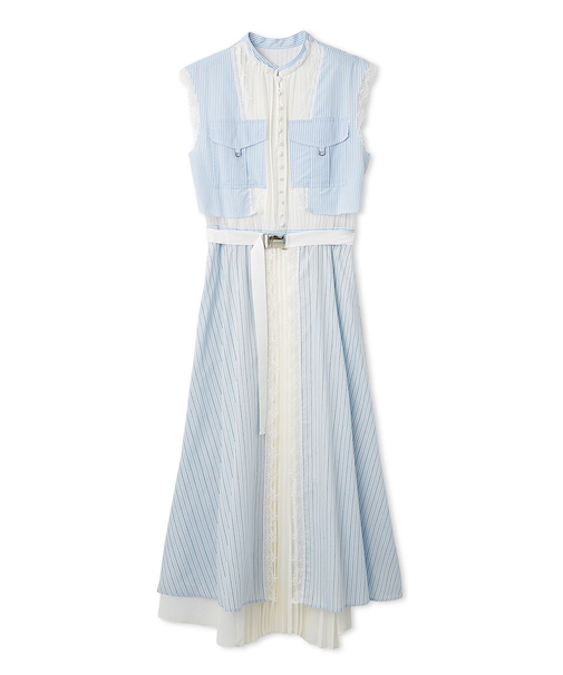 ミリタリーコンビプリーツワンピース