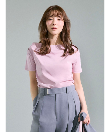 ドレープネックオフショルカットソー/ウォッシャブル