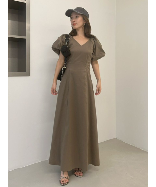 【00サイズあり】ボリュームパフスリーブワンピース