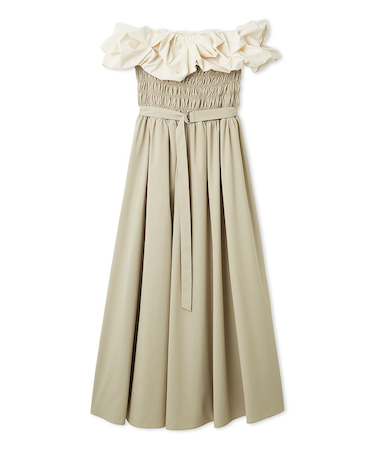 バルーンフリルシャーリングワンピース