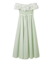 バルーンフリルシャーリングワンピース