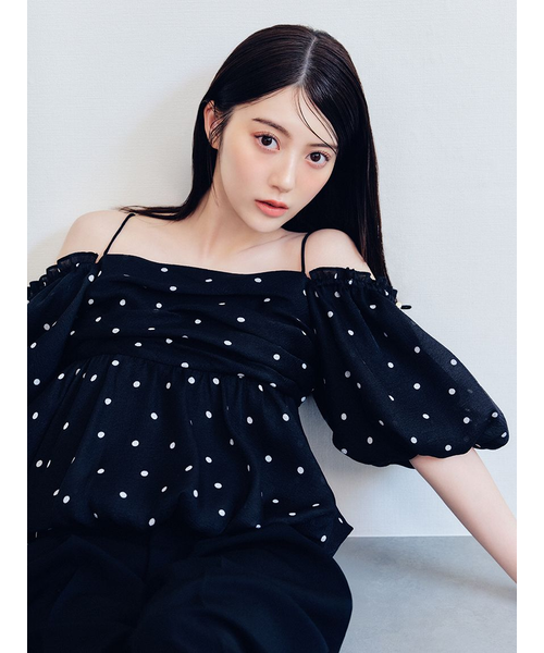 WEB限定】オフショルパフスリーブブラウス／ウォッシャブル｜フレイ