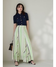 シアーストライプレースアップスカート