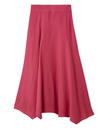 アシメドレープリネンスカート