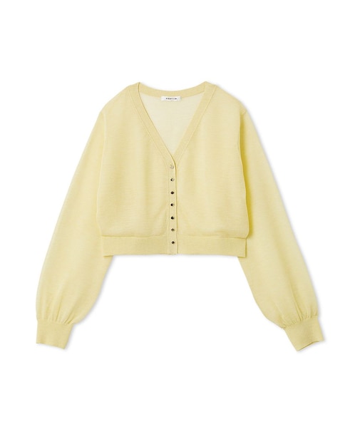 シアーVネッククロップドカーディガン