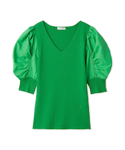 パフスリーブニットトップス