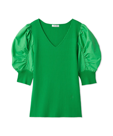 パフスリーブニットトップス