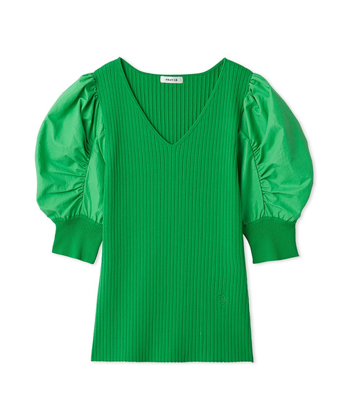 パフスリーブニットトップス