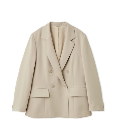 ダブルテーラードジャケット／ウォッシャブル・UVカット・防シワ・接触冷感