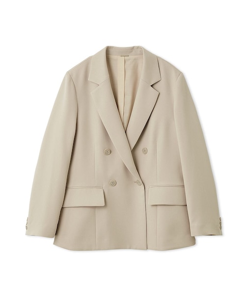 ダブルテーラードジャケット／ウォッシャブル・UVカット・防シワ・接触冷感