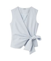 ノットデザインペプラムジレ／ウォッシャブル・UVカット・防シワ