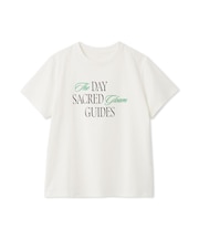 ロゴプリント刺繍Tシャツ／ウォッシャブル・防シワ