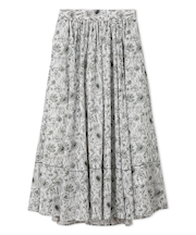 【FRAY I.D MADE WITH LIBERTY FABRIC】ギャザーフレアスカート／ウォッシャブル