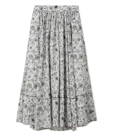 【FRAY I.D MADE WITH LIBERTY FABRIC】ギャザーフレアスカート／ウォッシャブル