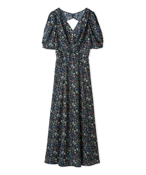 【FRAY I.D MADE WITH LIBERTY FABRIC】パフスリーブワンピース
