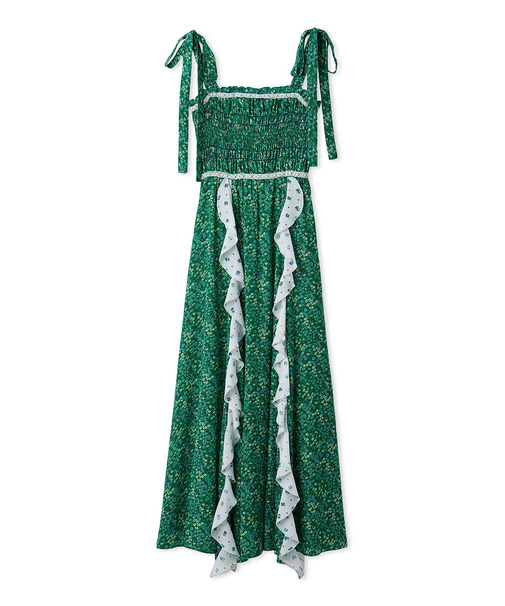 【FRAY I.D MADE WITH LIBERTY FABRIC】ラッフルキャミソールドレス