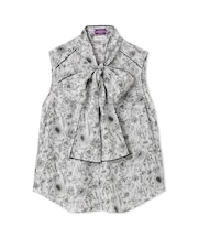 【FRAY I.D MADE WITH LIBERTY FABRIC】ボウタイブラウス／ウォッシャブル