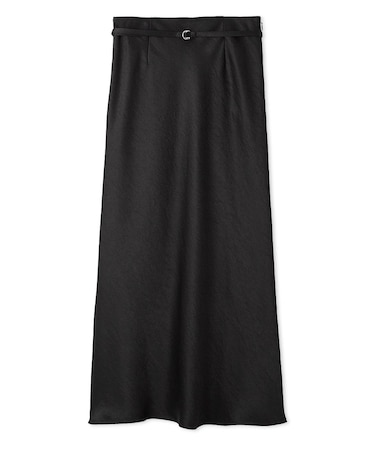 サテンナロースカート／接触冷感