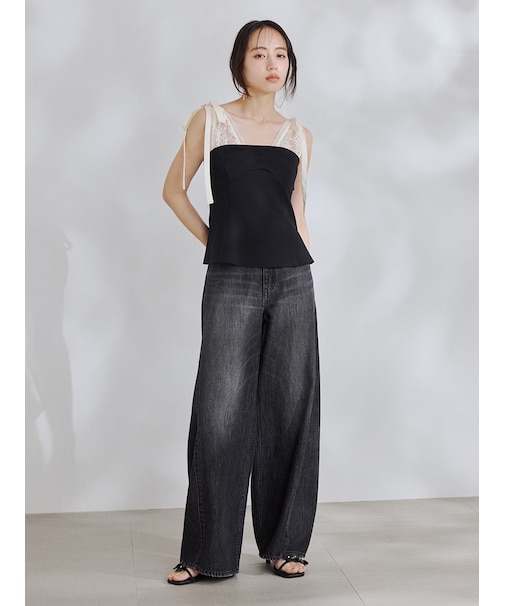 【00サイズあり】バレルフォルムデニムパンツ