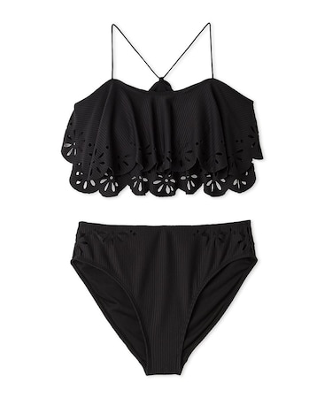 カットワークスカラップスイムウェア