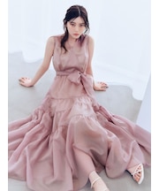 カシュクールティアードワンピース