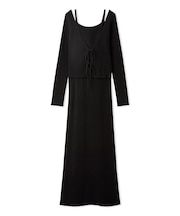2wayカーデセットカップインニットワンピース