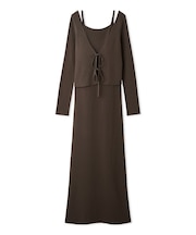2wayカーデセットカップインニットワンピース