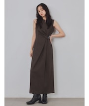 アシメタックドレープデザインワンピース