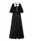 ミニケーブルニットポロコンビワンピース