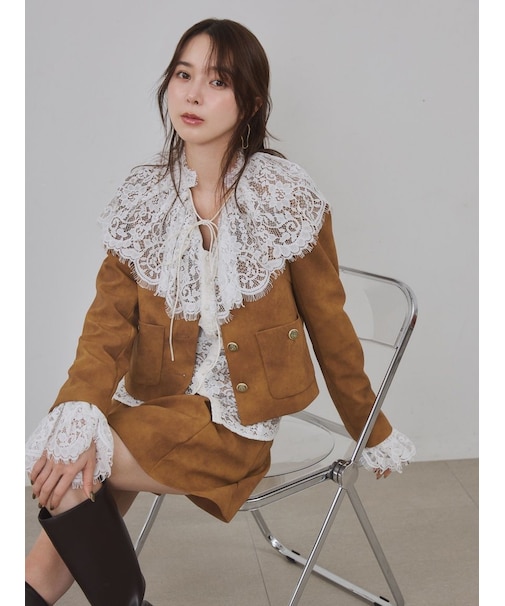 【WEB限定】ノーカラージャケット&ショートパンツセット