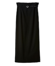 ベルト付きＩラインストレートスカート