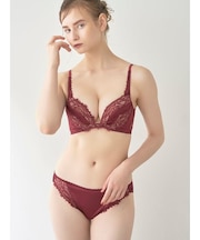 【LILY BROWN Lingerie】サテン アイラッシュレース ハートショーツ