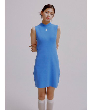 【WEB・一部店舗限定】【LILY BROWN×MARY QUANT】デイジー刺繍ニットワンピース