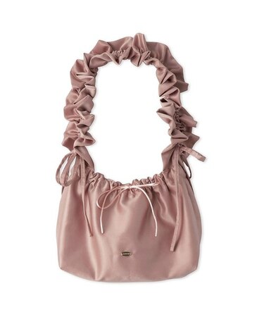 【LILY BROWN Lingerie】サテンギャザーバケットバッグ