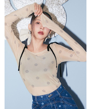 【LILY BROWN×MARY QUANT】デイジー柄シアーチュールトップス