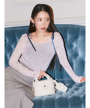【LILY BROWN×MARY QUANT】デイジー柄シアーチュールトップス