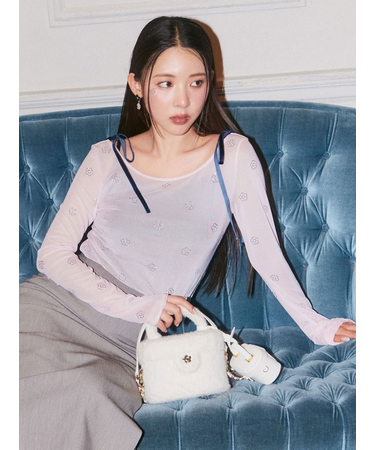 【LILY BROWN×MARY QUANT】デイジー柄シアーチュールトップス