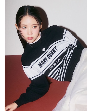 【WEB限定カラー】【LILY BROWN×MARY QUANT】バリエジャガードニット