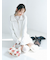 フロントジップミニニットワンピース